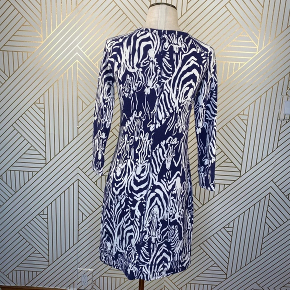 Lilly‎ Pulitzer Blue Entourage Zebra Preston Dress - Picture 6 of 8